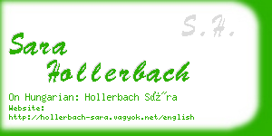 sara hollerbach business card